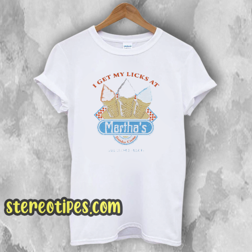80s I Get My Licks At Martha's Dandee Crem T-Shirt