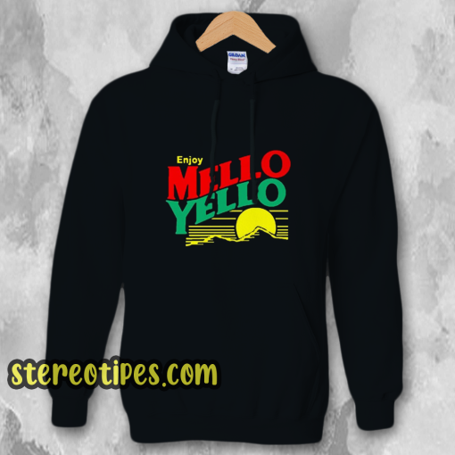 80's Retro Enjoy Mellow Yellow Drink Hoodie