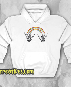 Louis Tomlinson Rainbow Skeleton Hands Hoodie
