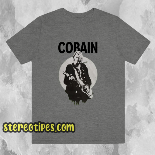 Kurt cobain standing guitar photo t-shirt