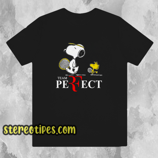Roger federer snoopy team perfect tshirt