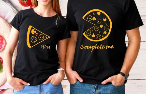 You Complete Me Pizza Couple T Shirt